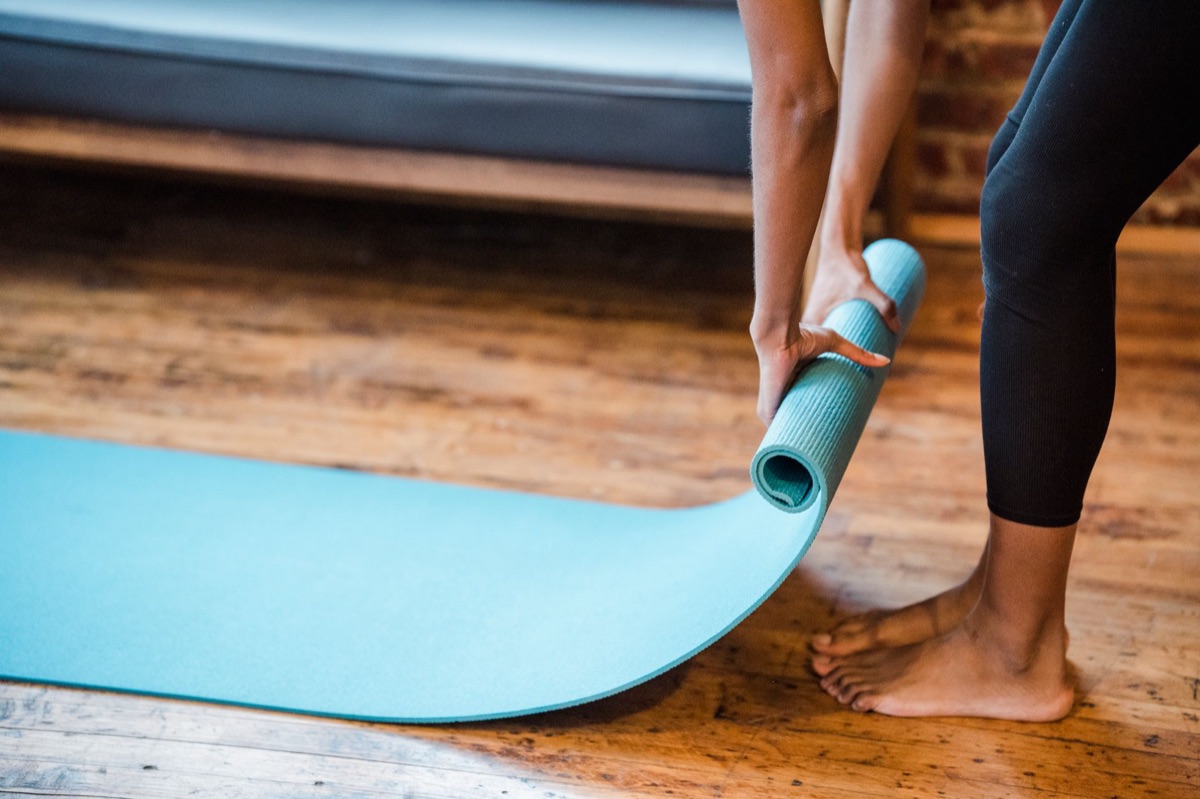 Yoga-Mat-in-Kueche
