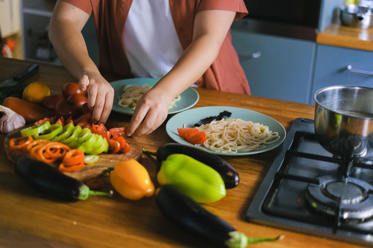 preparation repas végétarien