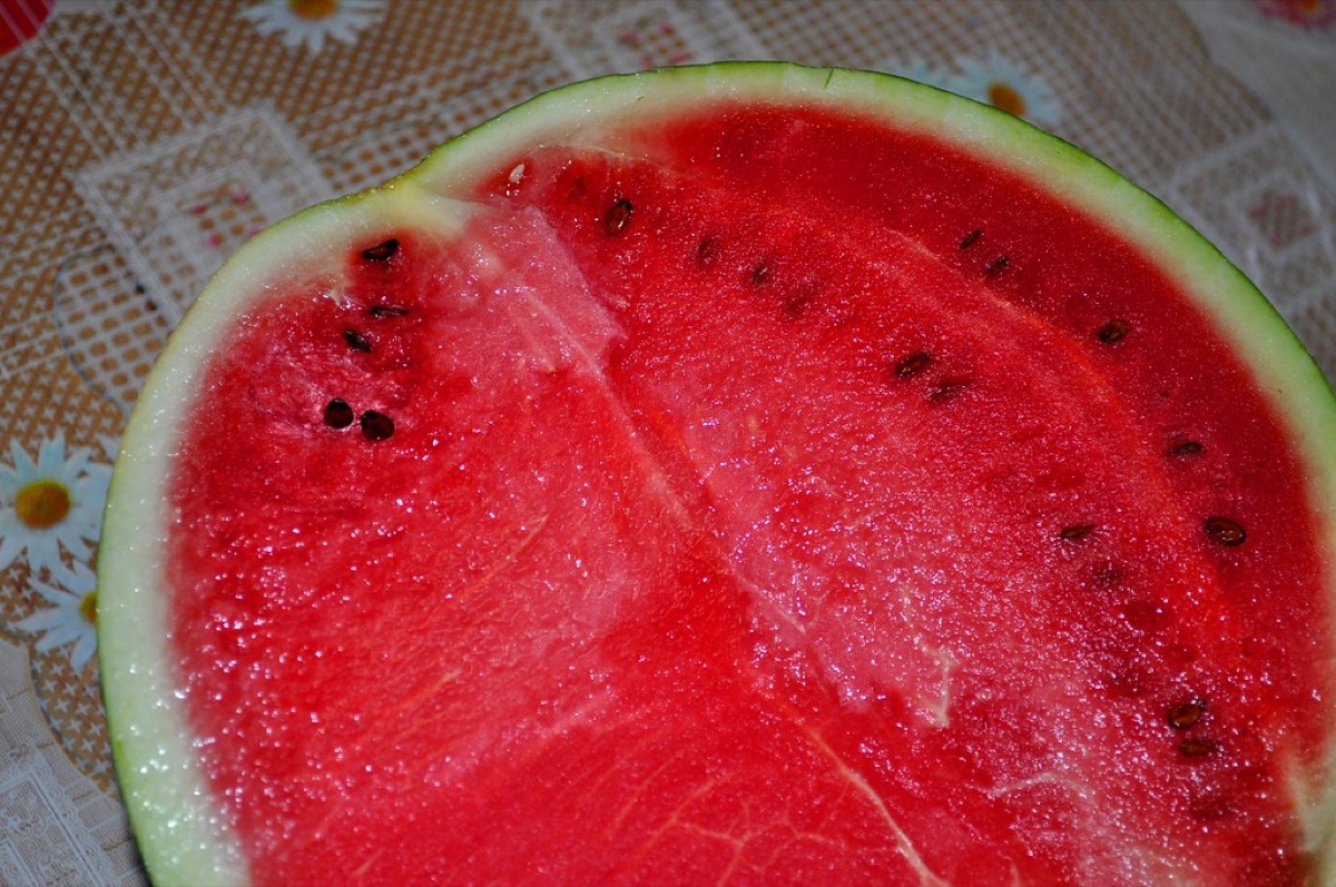 新鮮な水melonスライス