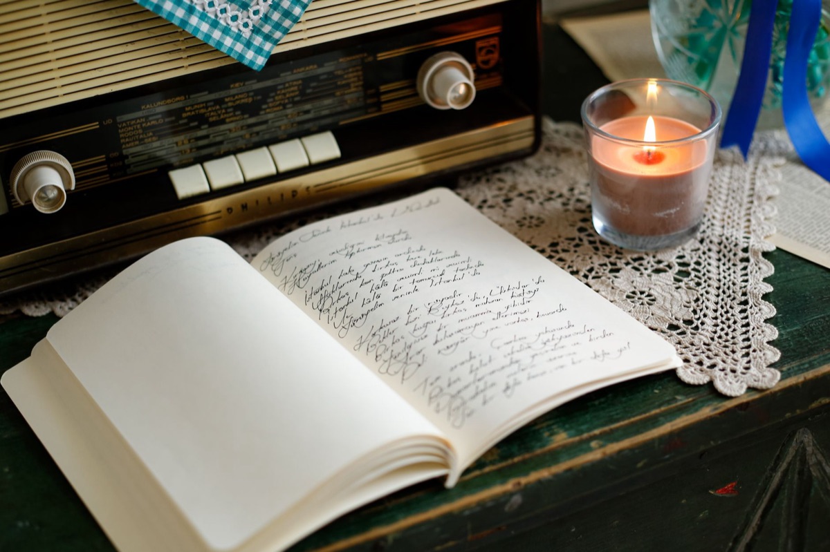 handwritten diet journal